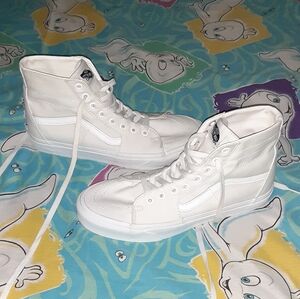 Vans Old Skool Skateboard White High Top Shoes Skateboarding Skateboard